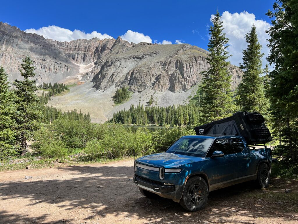 View from my campsite at Altas Lake Campground near Telluride.