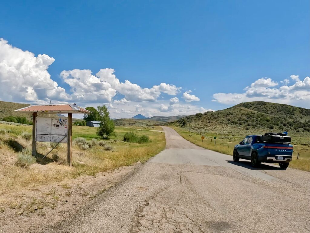 The electric kickoff at the Wyoming border.