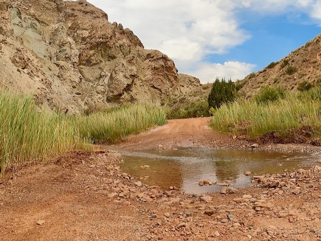 One of many water crossings on the trail.