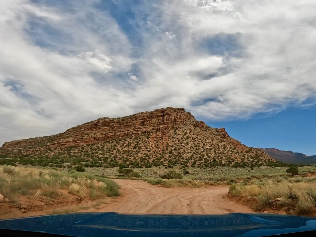 Fork at the end of the Onion Creek Trail in Moab.