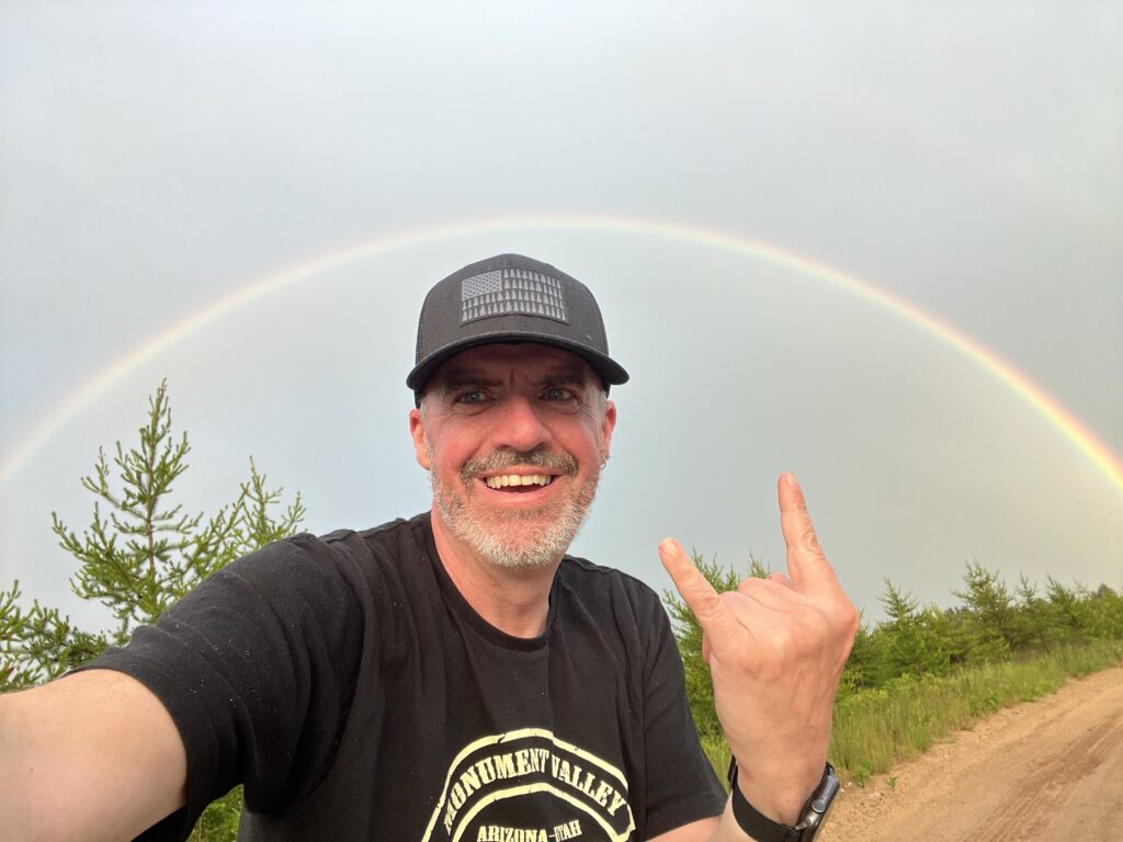 A full rainbow on the trail back from the Crisp Point Lighthouse.