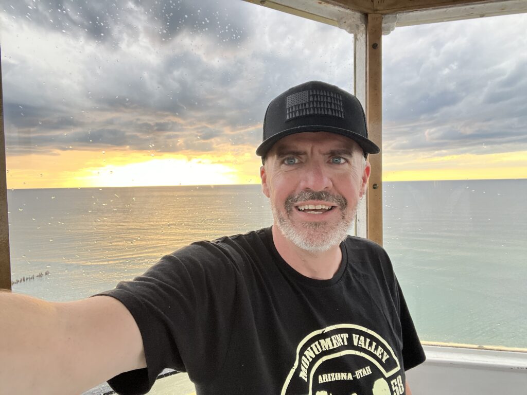 
The sunset was blazing orange at Crisp Point Lighthouse.